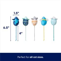 Frisco Holiday Festive Arctic Blues Mice Plush Cat Toy With Catnip -Pawfect Care 740070 PT1. AC SS1800 V1695043430