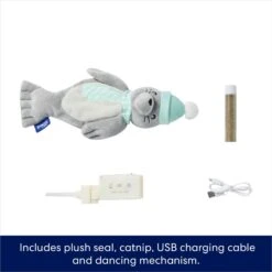 Frisco Holiday Interactive Flopping Seal Electronic Cat Toy With Catnip -Pawfect Care 740102 PT2. AC SS1800 V1695046543