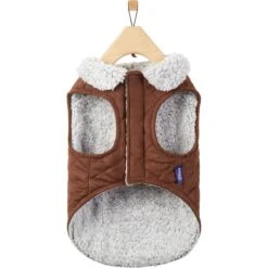 Frisco Medium Weight Quilted Dog & Cat Coat With Cozy Sherpa Lining -Pawfect Care 744310 PT4. AC SS1800 V1692978555