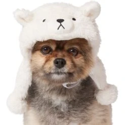 Frisco Plush Polar Bear Dog & Cat Hat -Pawfect Care 745614 PT2. AC SS1800 V1694802014