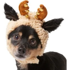 Frisco Sherpa Reindeer Dog & Cat Hat With Bells -Pawfect Care 745646 PT2. AC SS1800 V1694800749