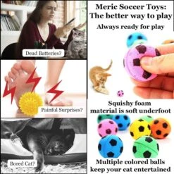 CoCoo Interactive Cat & Ferret Foam Soccer Fetch & Play Bouncy Ball Toy 10 CoCoo Interactive Cat & Ferret Foam Soccer Fetch & Play Bouncy Ball Toy -Pawfect Care 748670 PT2. AC SS1800 V1673627965