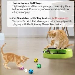 CoCoo Interactive Cat & Ferret Foam Soccer Fetch & Play Bouncy Ball Toy 12 CoCoo Interactive Cat & Ferret Foam Soccer Fetch & Play Bouncy Ball Toy -Pawfect Care 748670 PT4. AC SS1800 V1673628153
