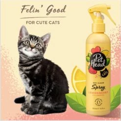 Pet Head Felin' Good Spray Vegan Cat Deodorizer, 10.1-oz Bottle -Pawfect Care 750334 PT2. AC SS1800 V1675108512