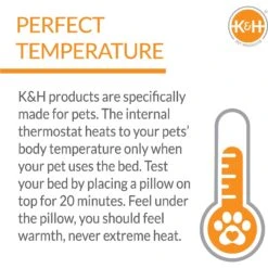 K&H Pet Products Thermo-Kitty Cuddle Up Indoor Heated Bolster Cat Bed, Mocha -Pawfect Care 75128 PT4. AC SS1800 V1611771424
