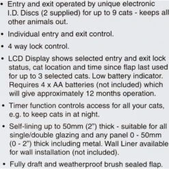 Cat Mate Elite Super Selective I.D. Disc Cat Flap -Pawfect Care 75297 PT3. AC SS1800 V1485794180