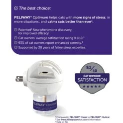 Feliway Optimum Cat Diffuser Refill, 3 Count -Pawfect Care 755974 PT2. AC SS1800 V1685736220