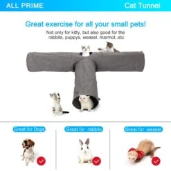 Ownpets T Shape Tunnel Cat Toy -Pawfect Care 759094 PT2. AC SS1800 V1674512078