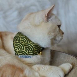 Necoichi Bandana Cat Collar With Air Tag Pocket, One Size -Pawfect Care 759454 PT6. AC SS1800 V1682709754