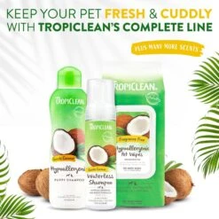 TropiClean Gentle Coconut Hypoallergenic Cat Shampoo, 12-oz Bottle -Pawfect Care 769486 PT8. AC SS1800 V1684411830