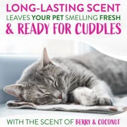 TropiClean Berry & Coconut Deep Cleansing Cat Shampoo, 12-oz Bottle -Pawfect Care 769502 PT6. AC SS1800 V1684413172