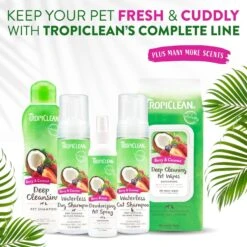 TropiClean Berry & Coconut Deep Cleansing Cat Shampoo, 12-oz Bottle -Pawfect Care 769502 PT8. AC SS1800 V1684411015