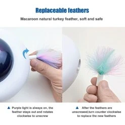 Shele UFO Interactive Cat Toy, White, Small -Pawfect Care 771318 PT6. AC SS1800 V1676063312