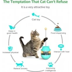 Shele Tumbler Interactive Cat Toy, Turquoise -Pawfect Care 771334 PT1. AC SS1800 V1676052632