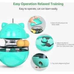 Shele Tumbler Interactive Cat Toy, Turquoise -Pawfect Care 771334 PT4. AC SS1800 V1676063740