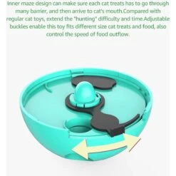 Shele Tumbler Interactive Cat Toy, Turquoise -Pawfect Care 771334 PT6. AC SS1800 V1676063311