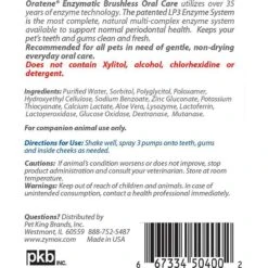 Oratene Enzymatic Brushless Oral Care Dog & Cat Dental Water Additive & Oratene Enzymatic Brushless Oral Care Dog & Cat Breath Freshener -Pawfect Care 781206 PT7. AC SS1800 V1677168627