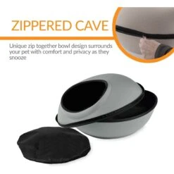 K&H Pet Products Mod Dream Pod Covered Cat Bed For Large Cats, Gray -Pawfect Care 78561 PT2. AC SS1800 V1621348660
