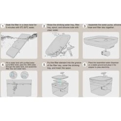 PATPET Pet Water Fountain & Cat Water Dispenser WF01 Replacement Filters, 5 Count -Pawfect Care 794918 PT3. AC SS1800 V1680645060