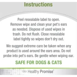 Four Paws Healthy Promise Cat & Dog Ear Wipes, 35 Count -Pawfect Care 797038 PT7. AC SS1800 V1683040362