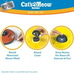 Cat's Meow Motorized Chaser Cat Toy -Pawfect Care 804382 PT3. AC SS1800 V1678741862