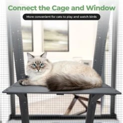 Coziwow Patio Outdoor Cat Playpen, Grey, Large -Pawfect Care 804398 PT4. AC SS1800 V1687294207