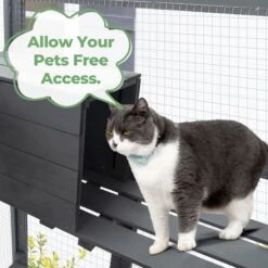 Coziwow Patio Outdoor Cat Playpen, Grey, Large -Pawfect Care 804398 PT5. AC SS1800 V1687293713