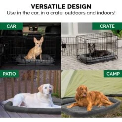 FurHaven Faux Wool Crate Bolster Cat & Dog Bed -Pawfect Care 804574 PT7. AC SS1800 V1683050637