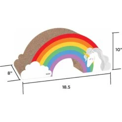 Kensie Rainbow Unicorn Cat Scratcher, Multicolor, Large -Pawfect Care 806830 PT1. AC SS1800 V1682457287