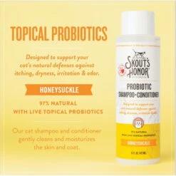 Skout's Honor Probiotic Honeysuckle Cat Shampoo & Conditioner, 16-oz Bottle -Pawfect Care 808150 PT3. AC SS1800 V1680289998
