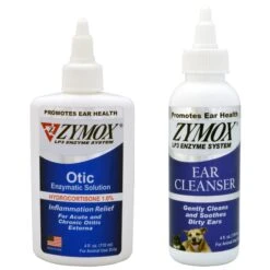Zymox Otic Dog & Cat Ear Infection Treatment With Hydrocortisone & Zymox Veterinary Strength Dog & Cat Ear Cleanser