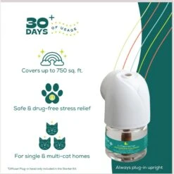 BSerene Advanced Cat Calming Pheromone Diffuser Refill -Pawfect Care 815838 PT5. AC SS1800 V1681324141