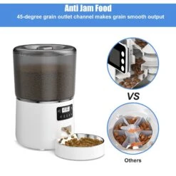 Bueteka Smart Feed Automatic Programmable Anti-Jamming Food Design Timed Cat Feeder, 4-lit -Pawfect Care 815886 PT2. AC SS1800 V1685650081
