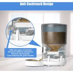 Bueteka Smart Feed Automatic Programmable Anti-Jamming Food Design Timed Cat Feeder, 4-lit -Pawfect Care 815886 PT3. AC SS1800 V1685647751