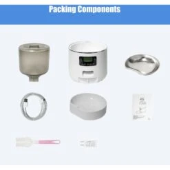 Bueteka Smart Feed Automatic Programmable Anti-Jamming Food Design Timed Cat Feeder, 4-lit -Pawfect Care 815886 PT8. AC SS1800 V1685648727