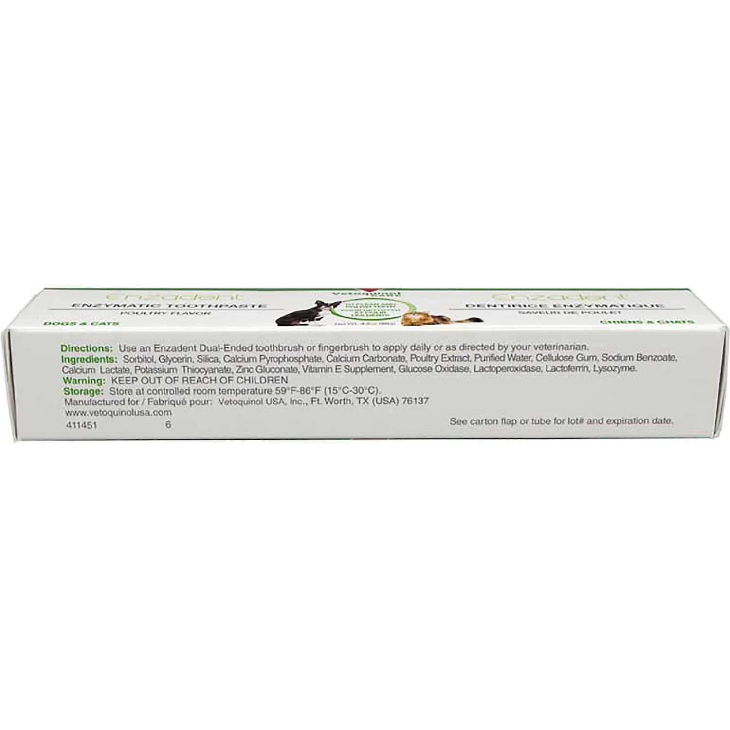 Vetoquinol Enzadent Enzymatic Poultry Flavor Dog & Cat Toothpaste 4 Vetoquinol Enzadent Enzymatic Poultry Flavor Dog & Cat Toothpaste - Image 2