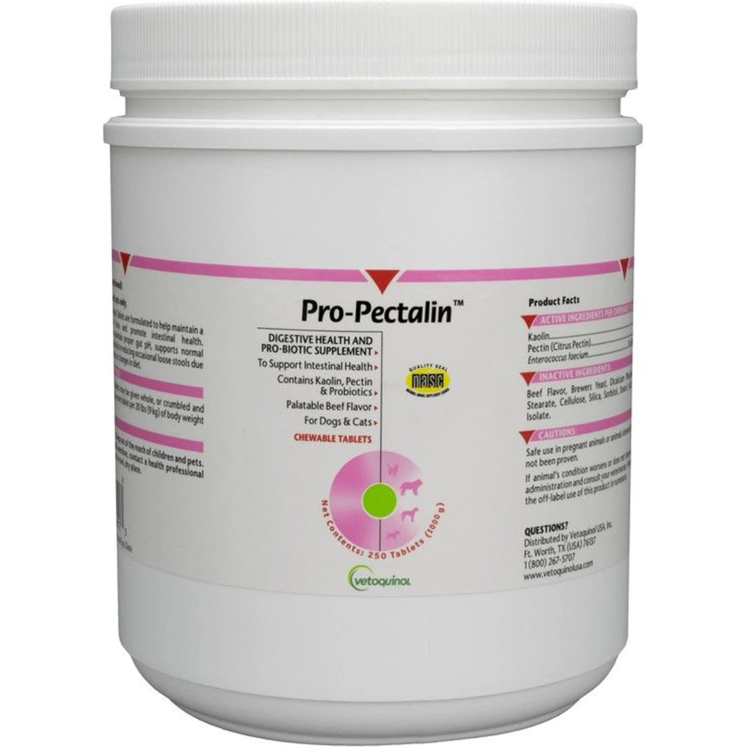 Vetoquinol Pro-Pectalin Diarrhea Supplement For Dogs & Cats, 250 Count 3 Vetoquinol Pro-Pectalin Diarrhea Supplement For Dogs & Cats, 250 Count
