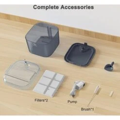 PATPET WF01 Ultra Quiet Dog & Cat Waterer, Grey -Pawfect Care 821814 PT6. AC SS1800 V1681756892