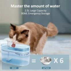 PATPET WF05 Automatic Dog & Cat Water Fountain, Blue -Pawfect Care 821830 PT2. AC SS1800 V1681238581