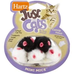 Hartz Just For Cats Mini Mice Cat Toy With Catnip, 5 Count -Pawfect Care 82860 PT3. AC SS1800 V1589229486