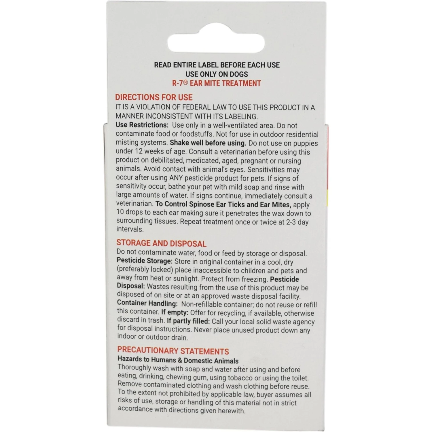 Miracle Care R-7 Kit Medication For Ear Mites For Dogs 7 Miracle Care R-7 Kit Medication For Ear Mites For Dogs - Image 5