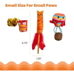 Catstages Pawrty Interactive Plush Catnip Cat Toy, Multicolor, 3 Count -Pawfect Care 837446 PT4. AC SS1800 V1681835016