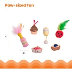 Catstages Purrsecco & Cupcakes Plush Interactive Catnip Cat Toy, Multicolor, 6 Count -Pawfect Care 837494 PT4. AC SS1800 V1681834949