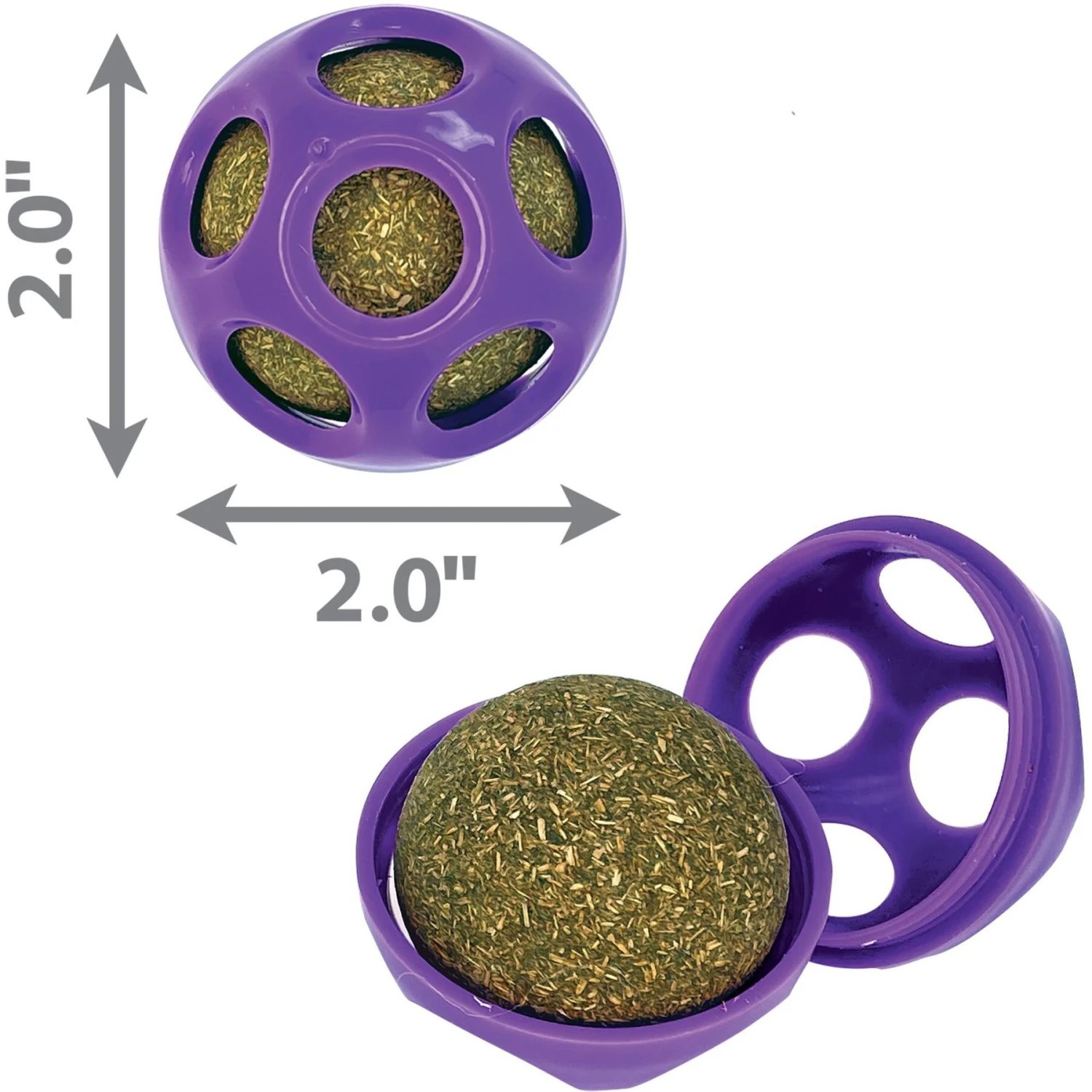 KONG Blissy Mesh Ball Cat Toy With Catnip 4 KONG Blissy Mesh Ball Cat Toy With Catnip - Image 2