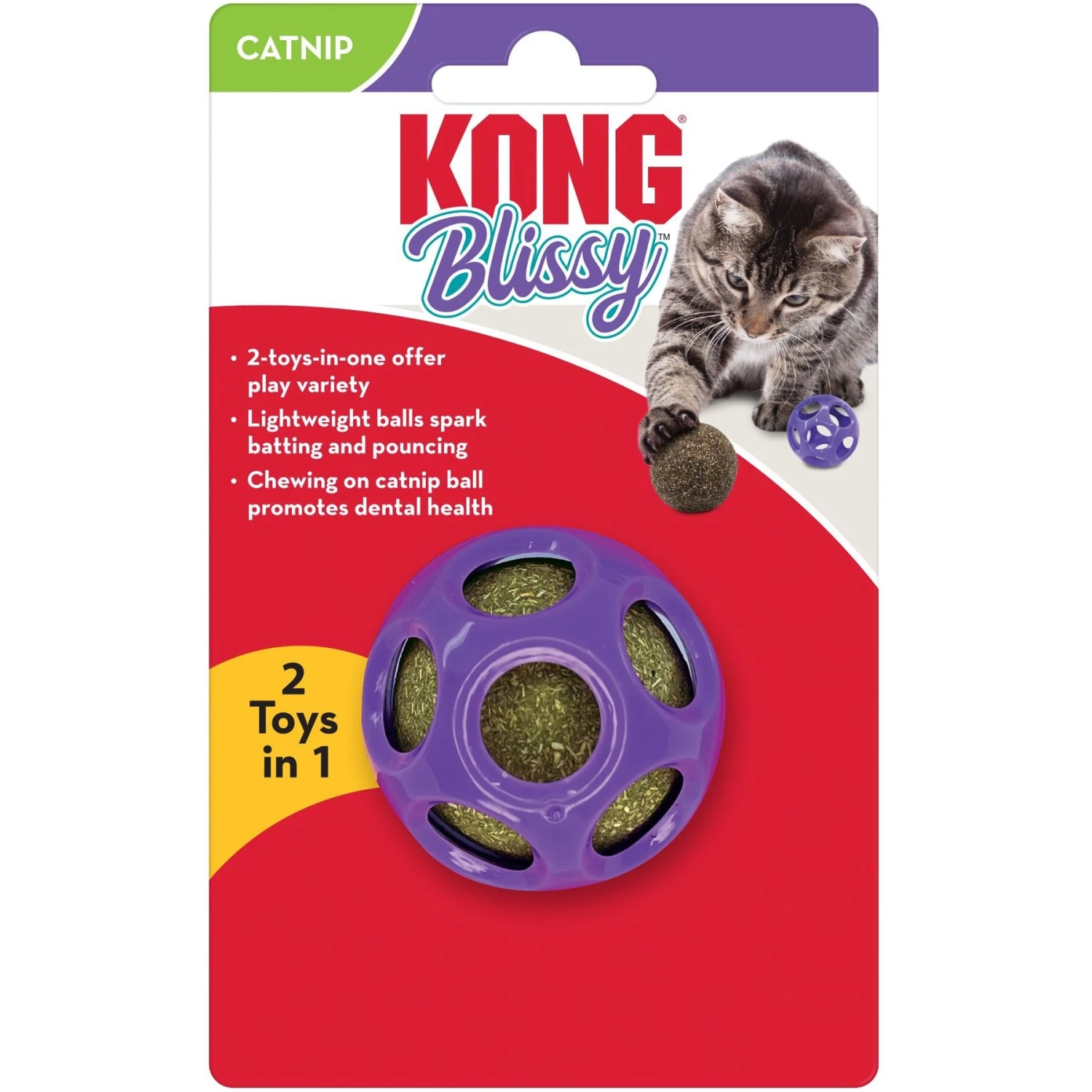 KONG Blissy Mesh Ball Cat Toy With Catnip 5 KONG Blissy Mesh Ball Cat Toy With Catnip - Image 3