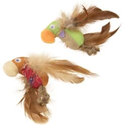 SmartyKat Instincts Love Mates Feathery Plush HappyNip Silvervine & Catnip Bird Cat Toys, 2-pack -Pawfect Care 847110 PT4. AC SS1800 V1683728525