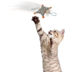 SmartyKat Instincts Soarin' Squirrel HappyNip Silvervine & Catnip Crinkle Plush Launch & Chase Cat Toy -Pawfect Care 847174 PT2. AC SS1800 V1683729251