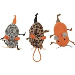 SmartyKat Instincts Safari Sneakers HappyNip Silvervine & Catnip Plush Cat Toys & Launcher Cat Toy, 3-pack & 1 Count