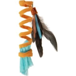 SmartyKat Instincts Crazy Coil Springy Cat Toy With Fringe & Detachable Feather Cat Toy -Pawfect Care 847222 PT5. AC SS1800 V1683728589