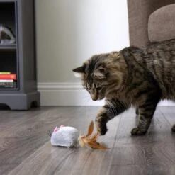 SmartyKat Instincts Scamper Mouse Soft Plush Battery-Powered Electronic Motion Cat Toy -Pawfect Care 847382 PT2. AC SS1800 V1689344987